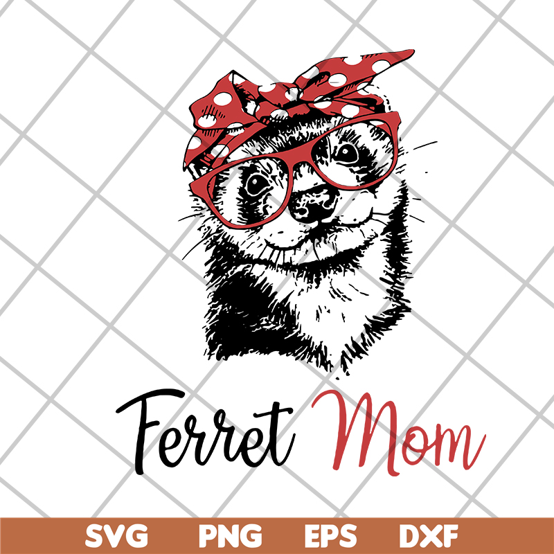 MTD1702109-Ferret mom svg, Mother's day svg, eps, png, dxf digital file MTD1702109.jpg