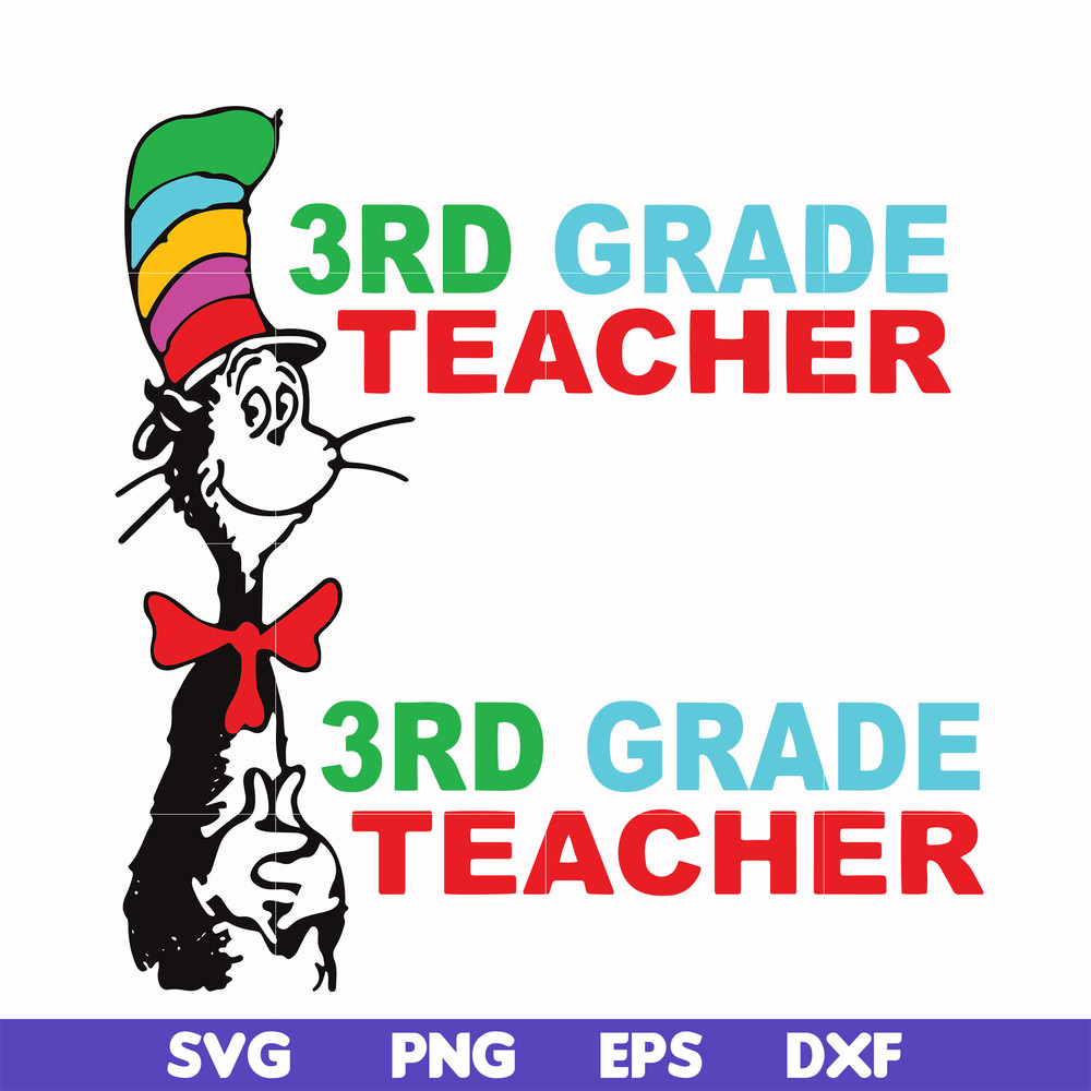 DR00033-3rd grade teacher svg, png, dxf, eps file DR00033.jpg