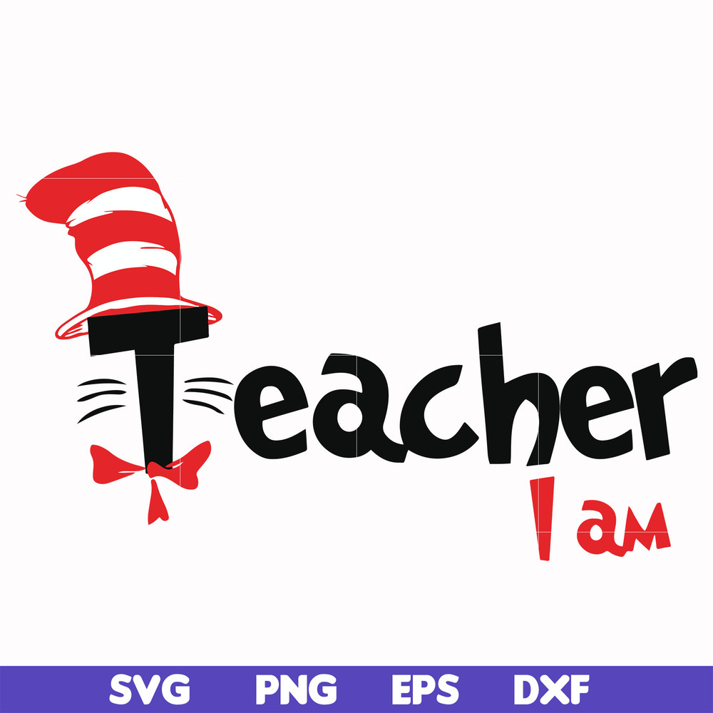 DR00061-Teacher I am svg, png, dxf, eps file DR00061.jpg