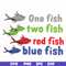DR00078-One fish two fish red fish blue fish svg, png, dxf, eps file DR00078.jpg
