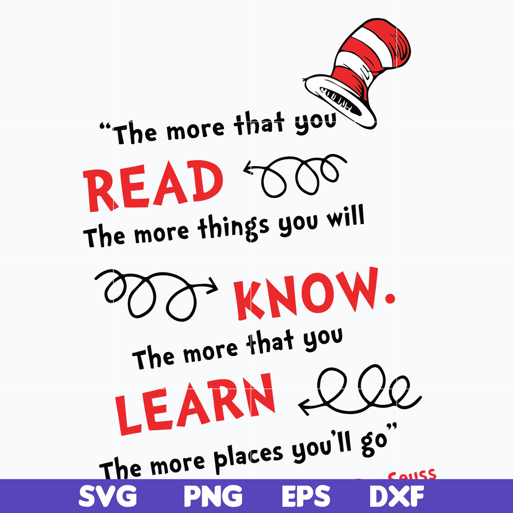 DR0601212-The more that you read the more thing you will know svg, png, dxf, eps digital file DR0601212.jpg