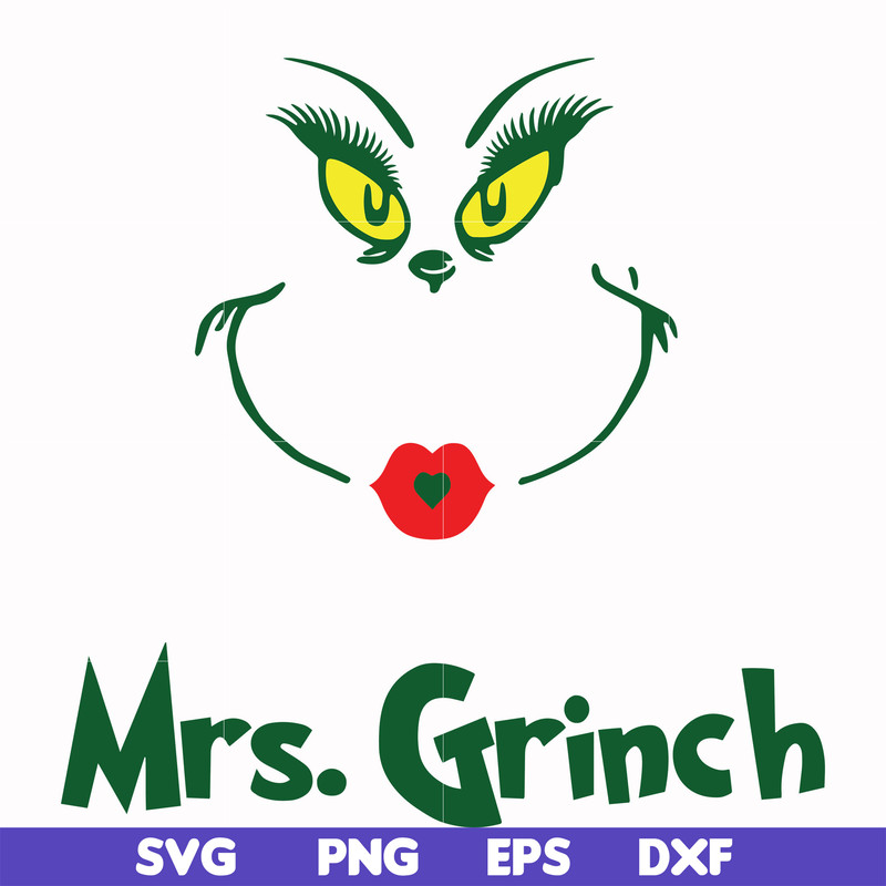 DR00039-Mrs. Grinch svg, png, dxf, eps file DR00039.jpg
