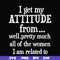 FN000277-I get my attitude from well pretty much all of the women I am related to svg, png, dxf, eps file FN000277.jpg