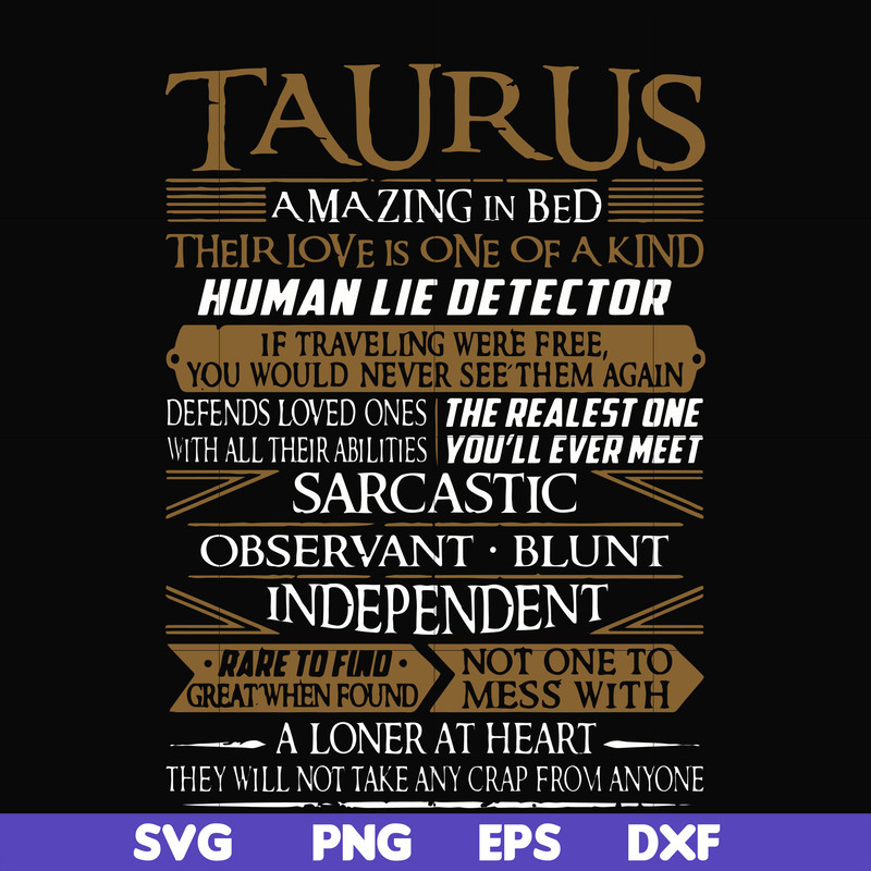 FN000376-Taurus rare to find not one to mess with amazing in bed svg, png, dxf, eps file FN000376.jpg