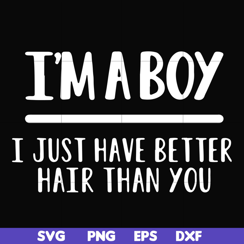 FN000394-I'm a boy I just have better hair than you svg, png, dxf, eps file FN000394.jpg