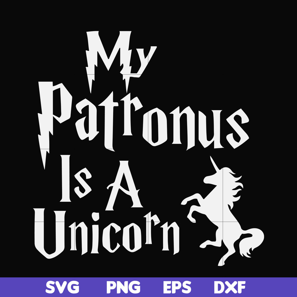 FN000570-My patronus is a Unicorn svg, png, dxf, eps file FN000570.jpg