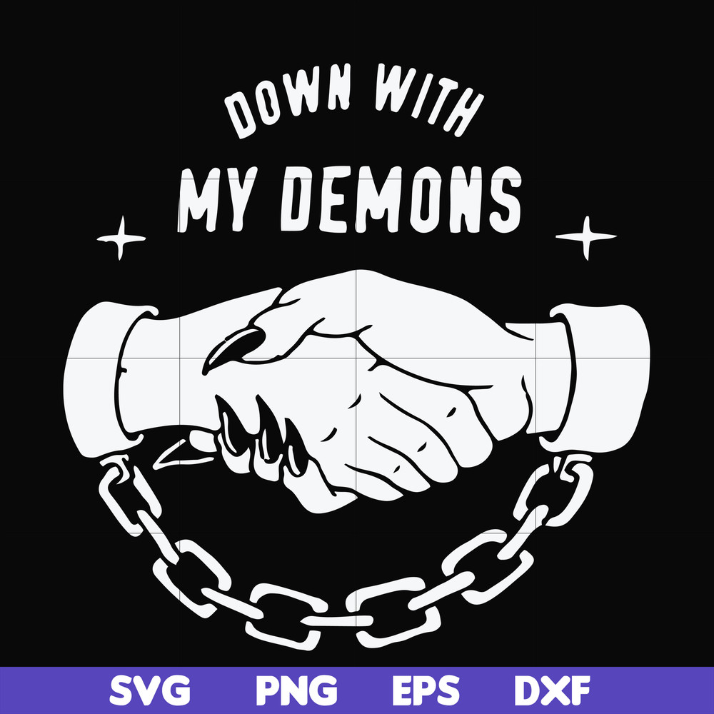 FN000697-Down with my Demons svg, png, dxf, eps file FN000697.jpg
