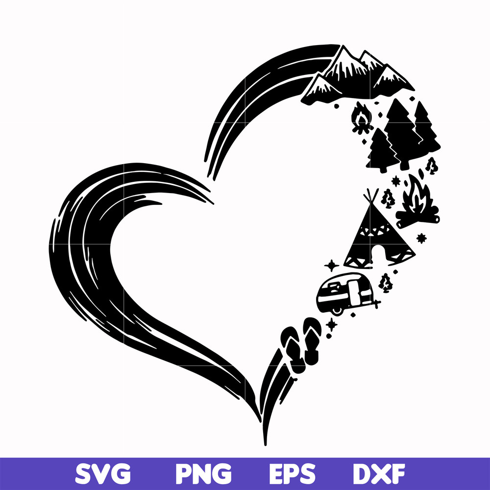 CMP022-Heart camper svg, png, dxf, eps digital file CMP022.jpg