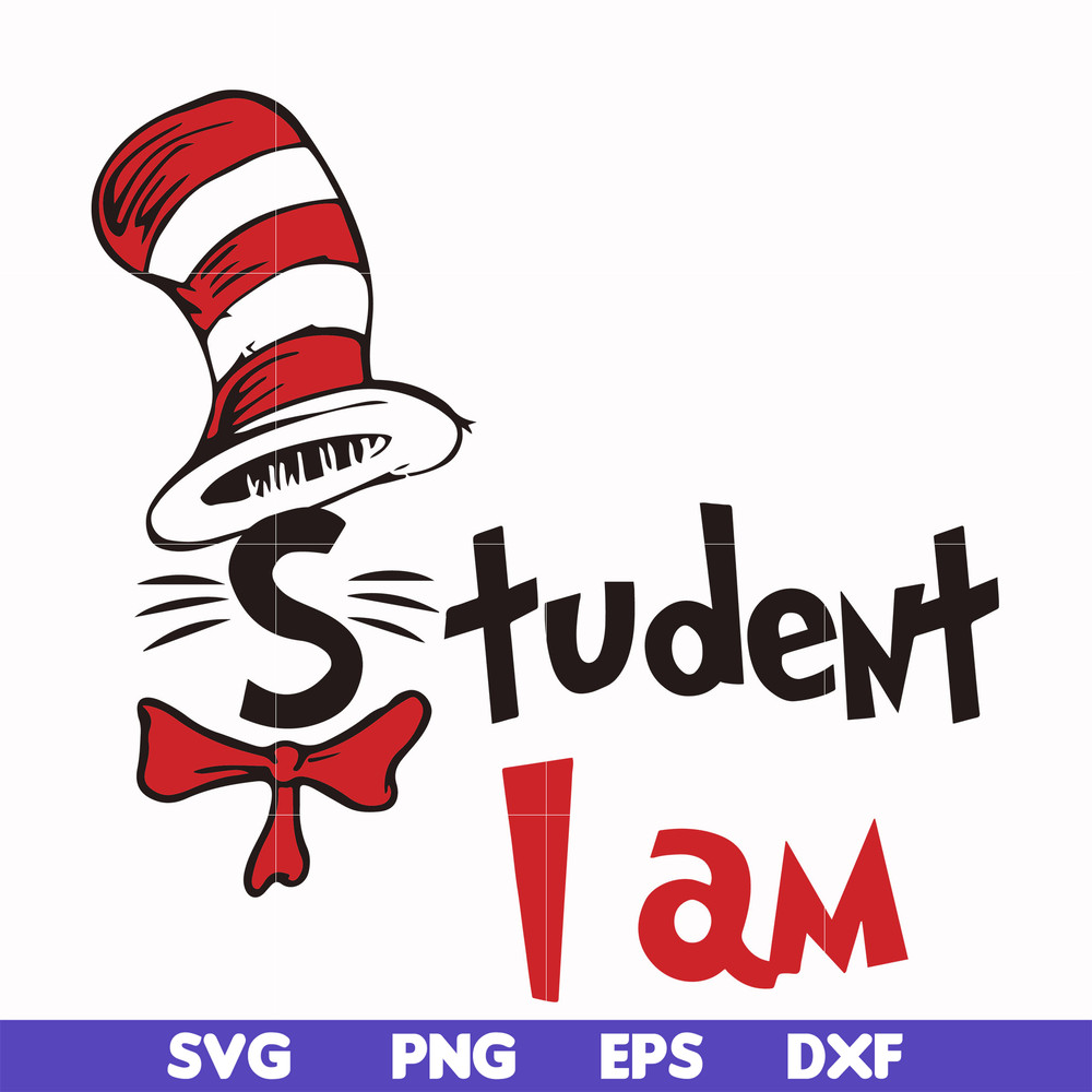 DR000129-Student I am svg, png, dxf, eps file DR000129.jpg