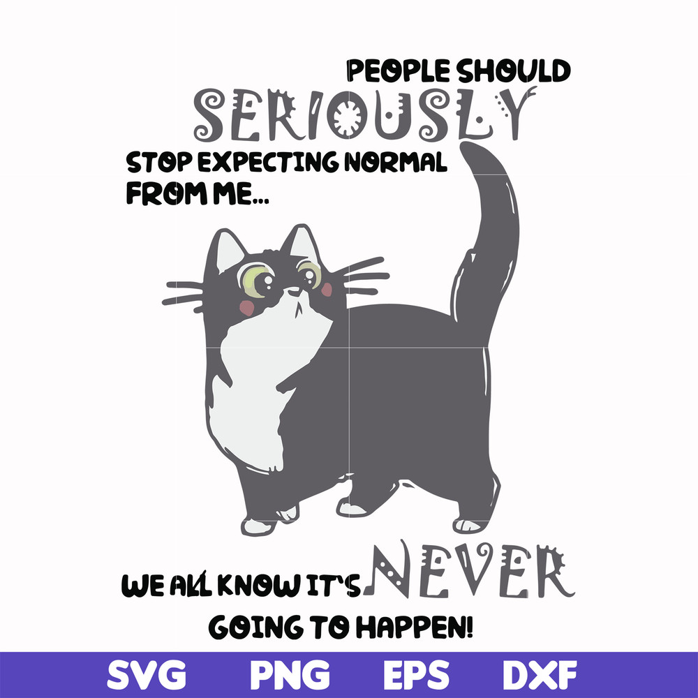 FN000123-People should seriously stop expecting normal from me we all know it's never going to happen svg, png, dxf, eps file FN000123.jpg