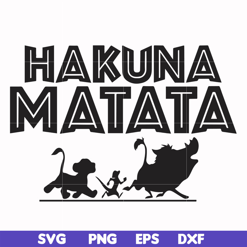 FN000157-Hakuna Matata svg, png, dxf, eps file FN000157.jpg