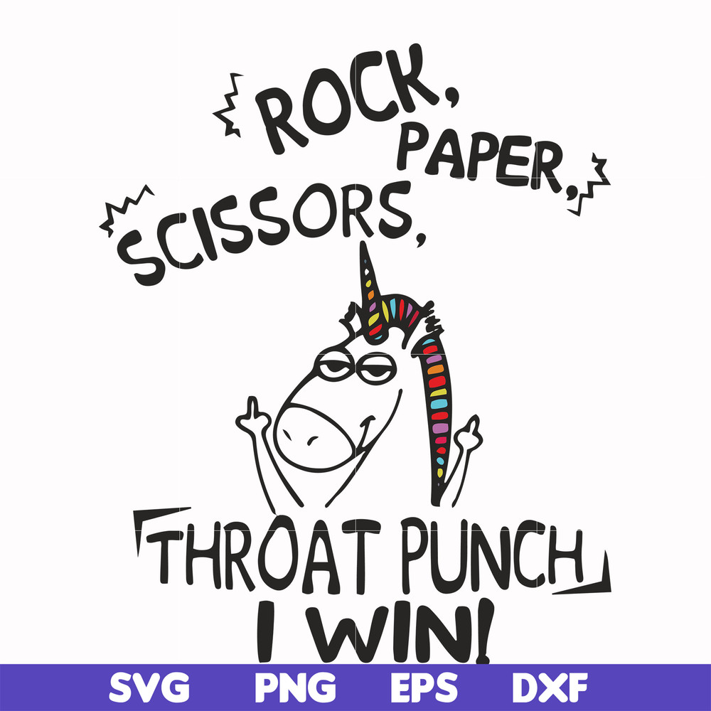 FN000368-Rock paper scissors throat punch I win svg, png, dxf, eps file FN000368.jpg