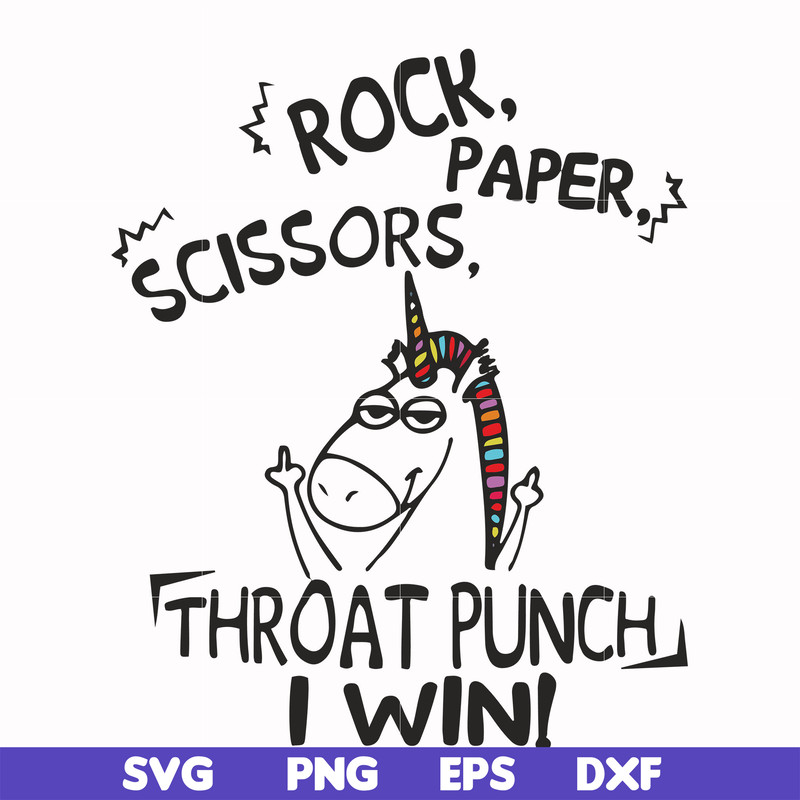 FN000368-Rock paper scissors throat punch I win svg, png, dxf, eps file FN000368.jpg