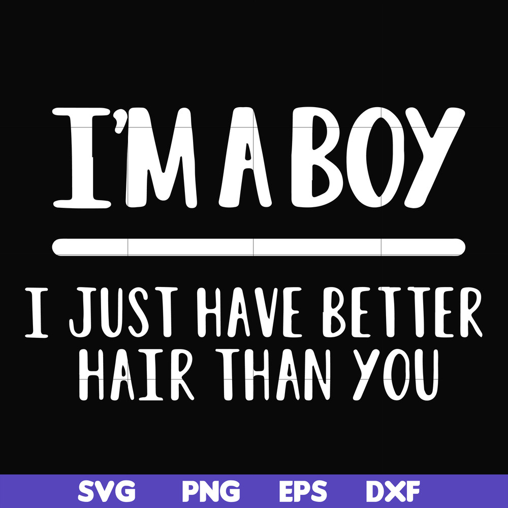 FN000394-I'm a boy I just have better hair than you svg, png, dxf, eps file FN000394.jpg