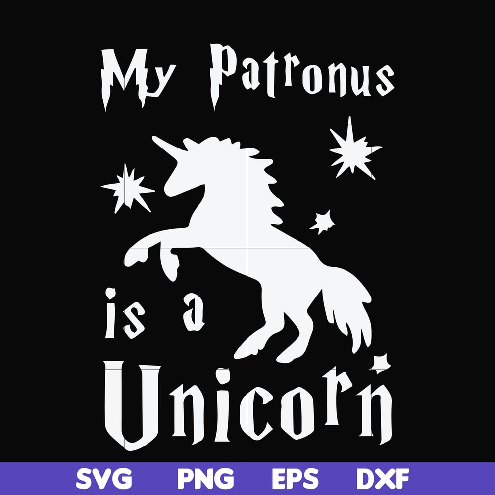 FN000568-My patronus is a Unicorn svg, png, dxf, eps file FN000568.jpg
