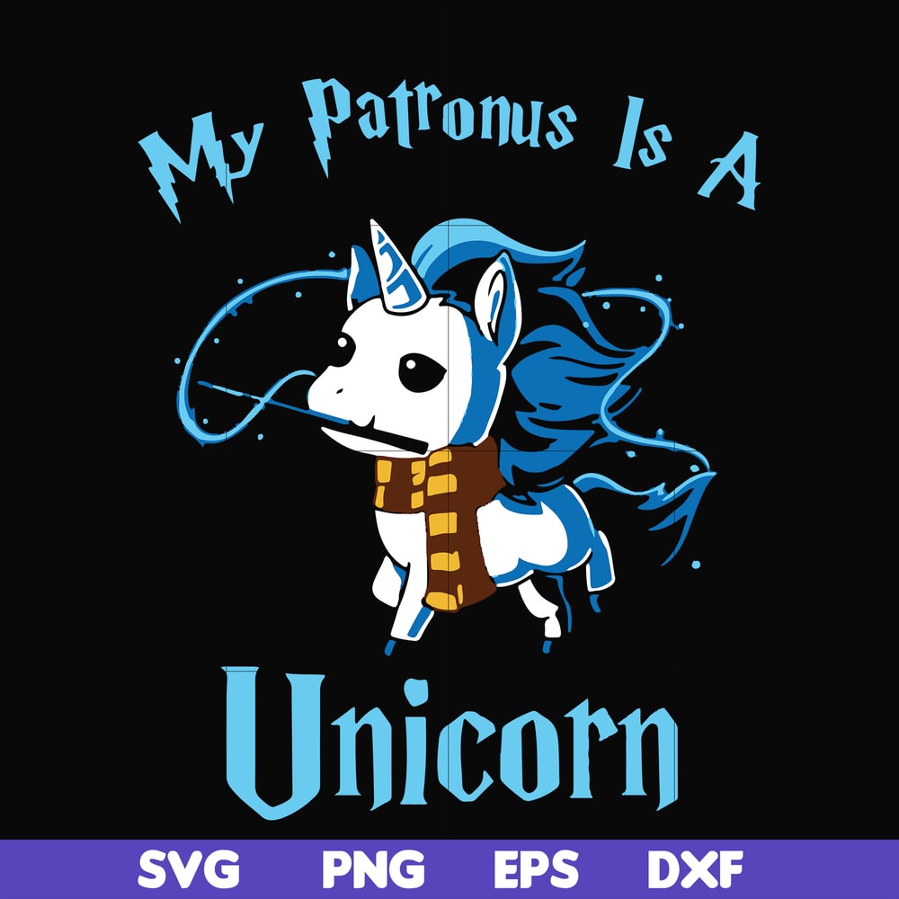 FN000571-My patronus is a Unicorn svg, png, dxf, eps file FN000571.jpg