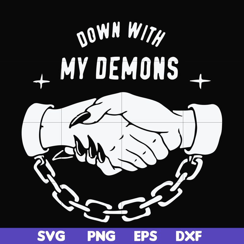 FN000697-Down with my Demons svg, png, dxf, eps file FN000697.jpg