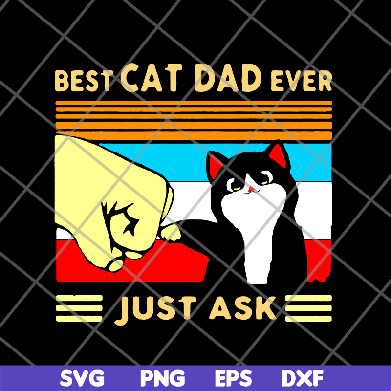 FTD01062105-Best cat dad ever svg, eps, png, dxf digital file FTD01062105.jpg