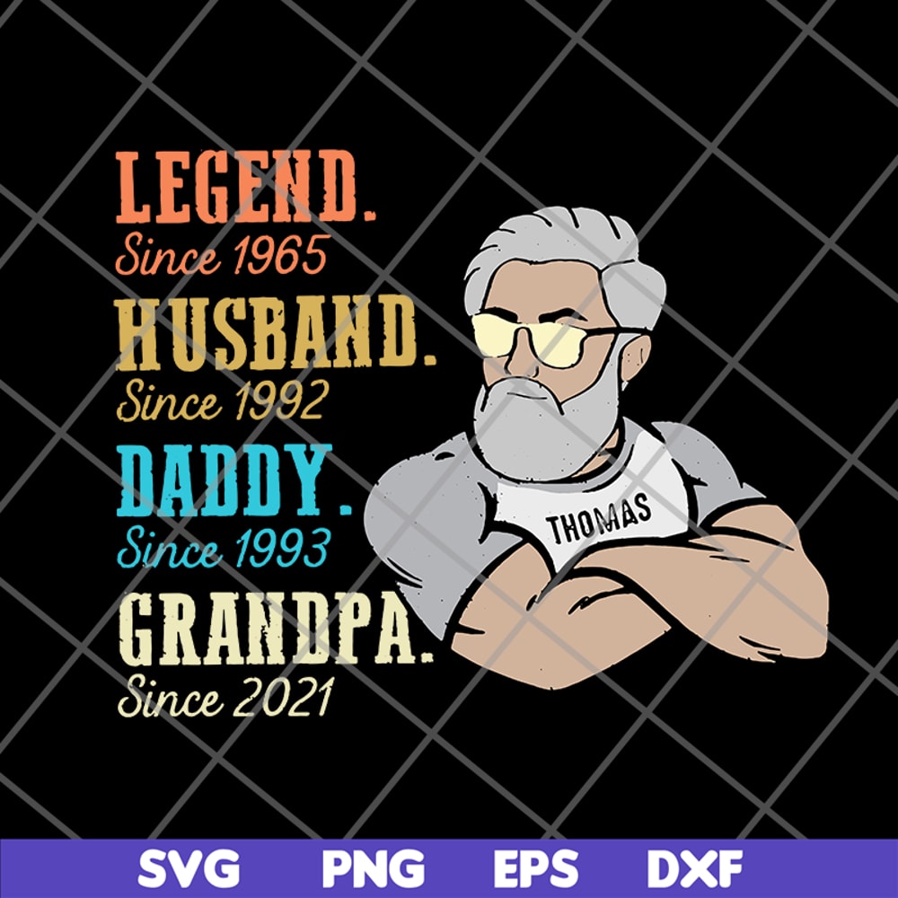 FTD07062108- Legend Husband Daddy Grandpa Since svg, png, dxf, eps digital file FTD07062108.jpg