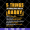 FTD09062116-5 Things You Should Know About My Daddy Father’s Day svg, png, dxf, eps digital file FTD09062116.jpg