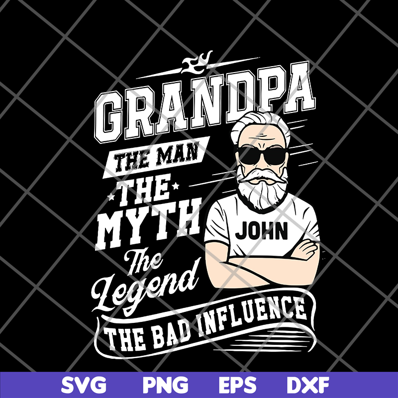 FTD10062113-Grandpa Bad Influence Old Man svg, png, dxf, eps digital file FTD10062113.jpg