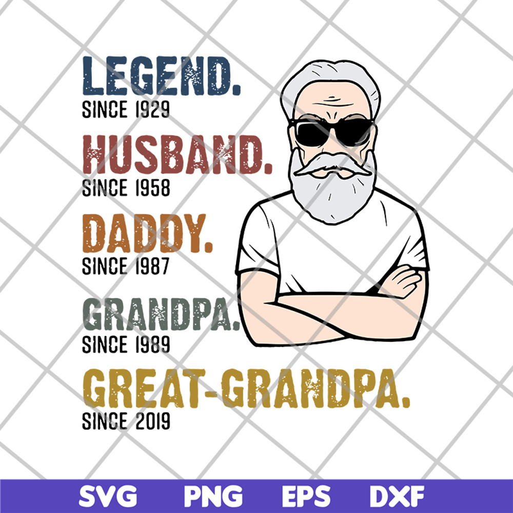 FTD10062120-Legend Great-Grandpa Old Man svg, png, dxf, eps digital file FTD10062120.jpg