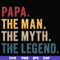 FTD129-Papa the man, the myth, the legend svg, png, dxf, eps, digital file FTD129.jpg