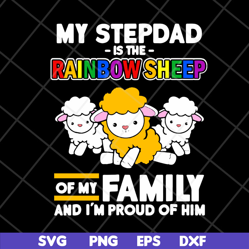 FTD13052130-My stepdad is rainbow sheep of family svg, png, dxf, eps digital file FTD13052130.jpg