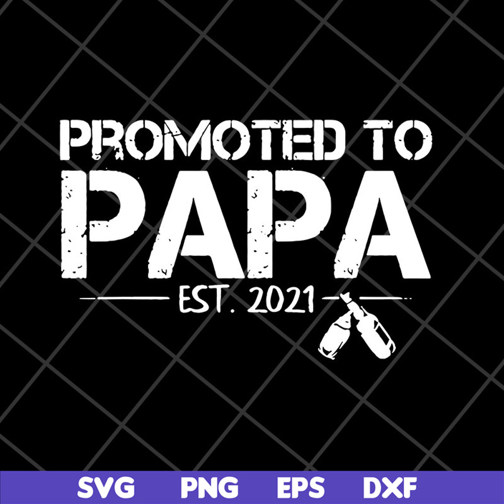 FTD28042118-Promoted to papa 2021 svg, Fathers day svg, png, dxf, eps digital file FTD28042118.jpg