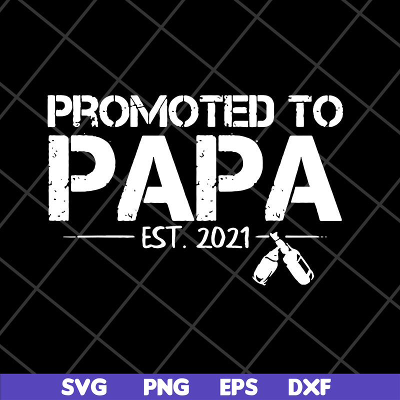 FTD28042118-Promoted to papa 2021 svg, Fathers day svg, png, dxf, eps digital file FTD28042118.jpg