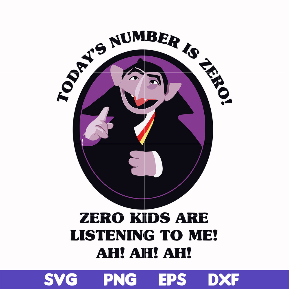 HLW0002-today's number is zero, halloween svg, png, dxf, eps digital file HLW0002.jpg