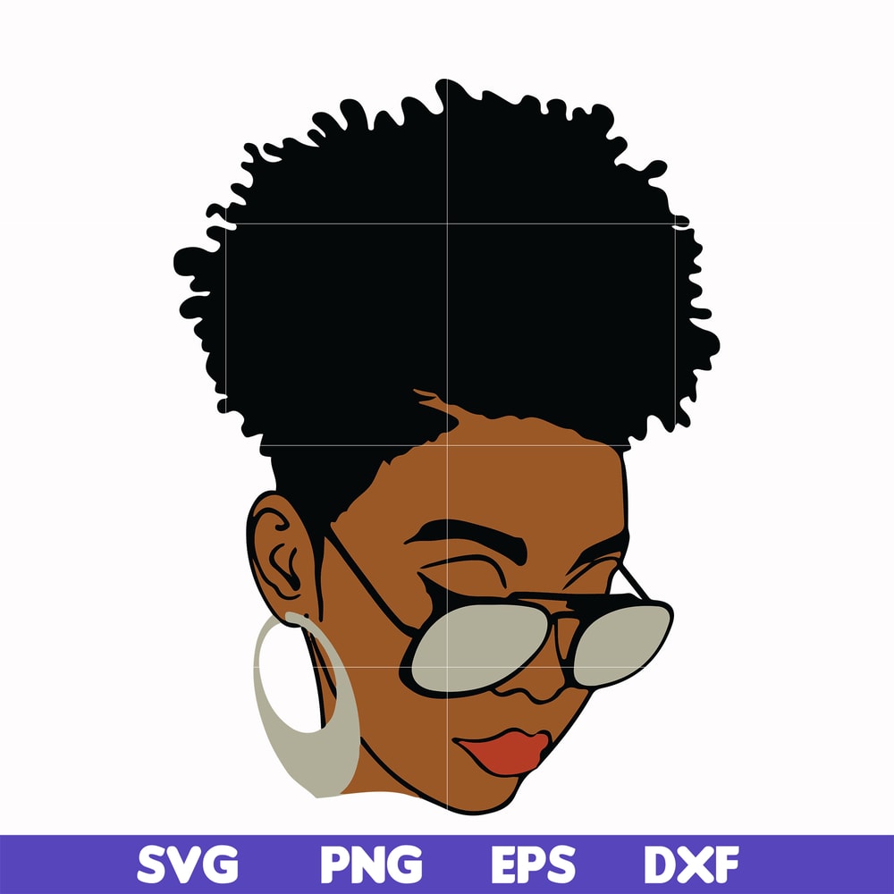 OTH00017-Unbothered Black Girl Svg, Afro Woman Svg, African American Woman svg, png, dxf, eps file OTH00017.jpg