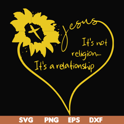 jesus it's not religion it's a relationship svg, png, dxf, eps file fn000136