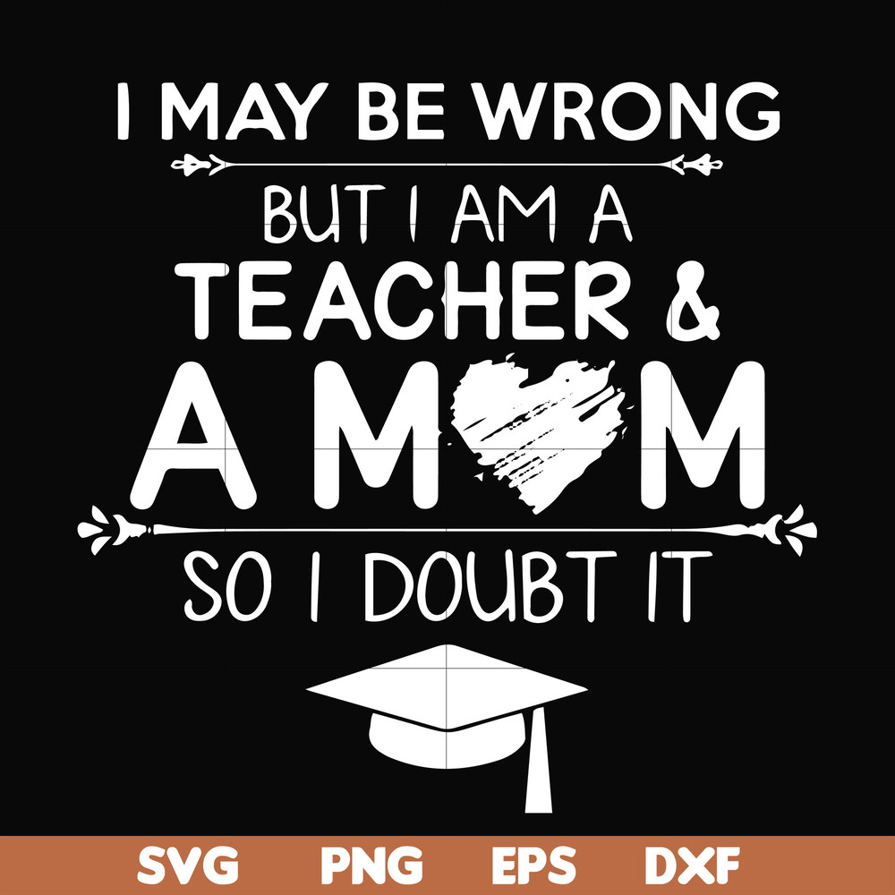 FN000163-I may be wrong but I am a teacher & a mom so I doubt it svg, png, dxf, eps file FN000163.jpg