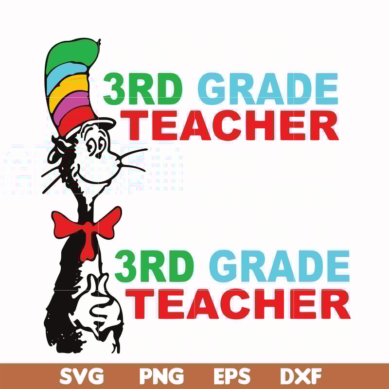 DR00033-3rd grade teacher svg, png, dxf, eps file DR00033.jpg
