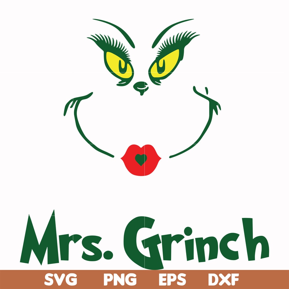 DR00039-Mrs. Grinch svg, png, dxf, eps file DR00039.jpg
