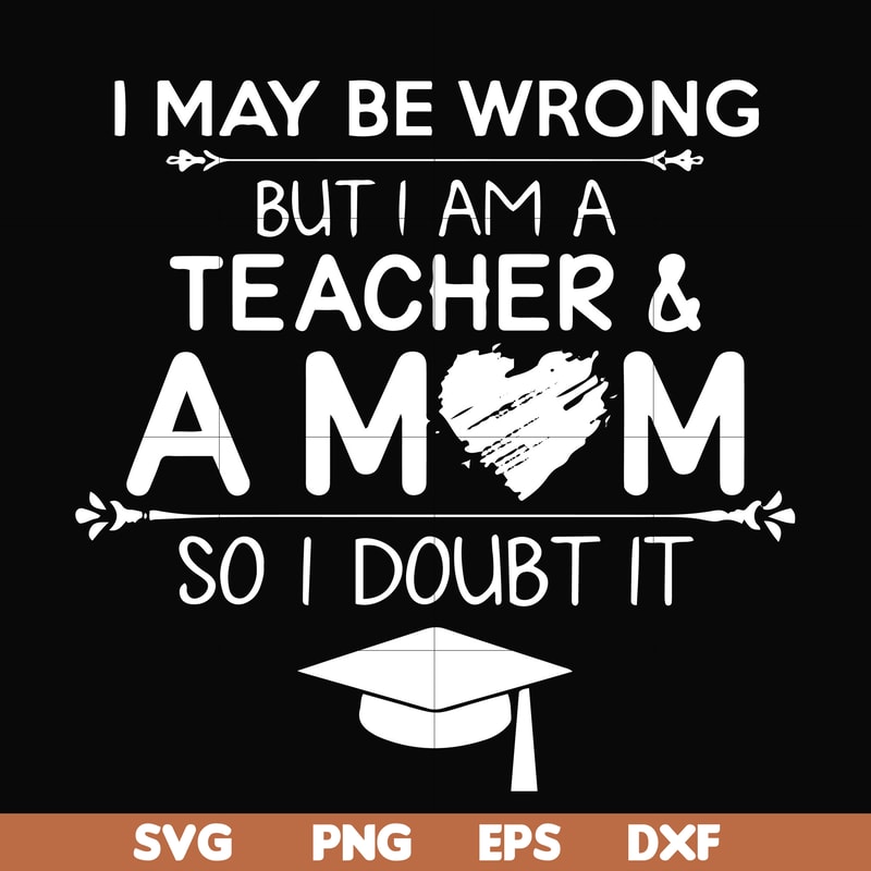 FN000163-I may be wrong but I am a teacher & a mom so I doubt it svg, png, dxf, eps file FN000163.jpg