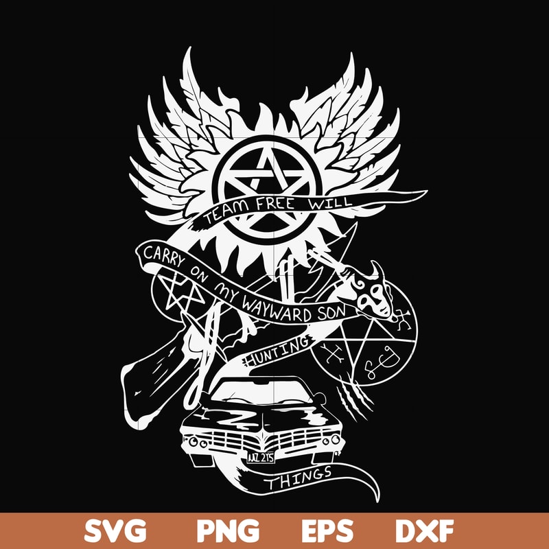 FN000268-Carry on my wayward son svg, png, dxf, eps file FN000268.jpg