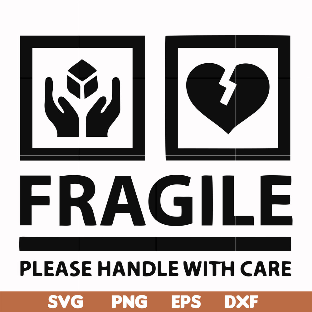 FN000566-Fragile please handle with care svg, png, dxf, eps file FN000566.jpg