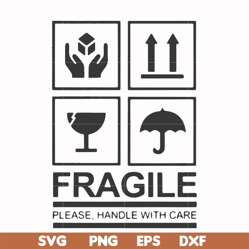 FN000567-Fragile please handle with care svg, png, dxf, eps file FN000567.jpg