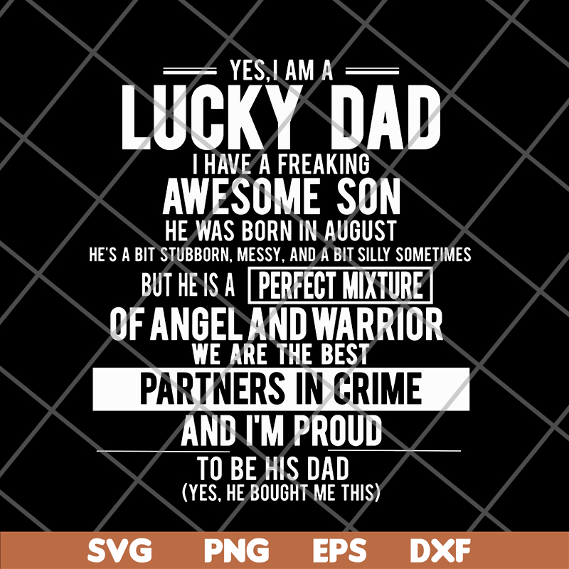FTD28052122-yes, i'm a lucky dad svg, png, dxf, eps digital file FTD28052122.jpg