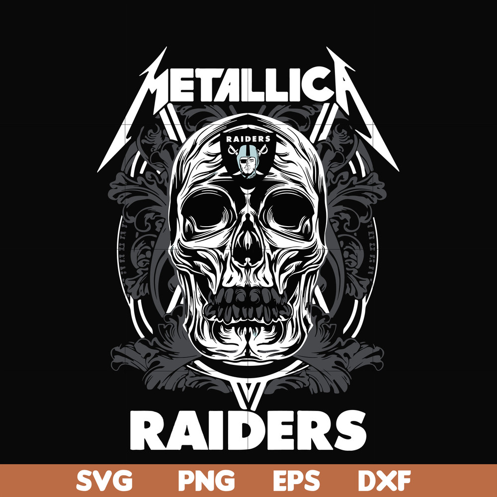 NNFL0008-Skull Metallica Raiders svg, png, dxf, eps digital file NNFL0008.jpg