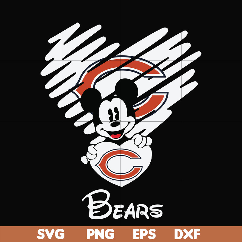 NNFL0047-Bears heart svg, png, dxf, eps digital file NNFL0047.jpg