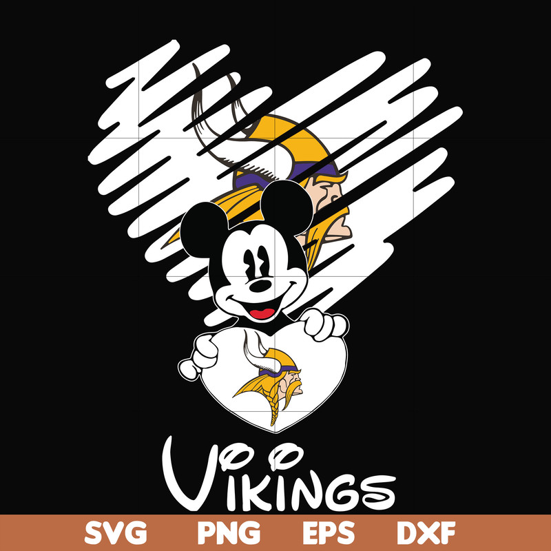 NNFL0054-Vikings heart svg, png, dxf, eps digital file NNFL0054.jpg
