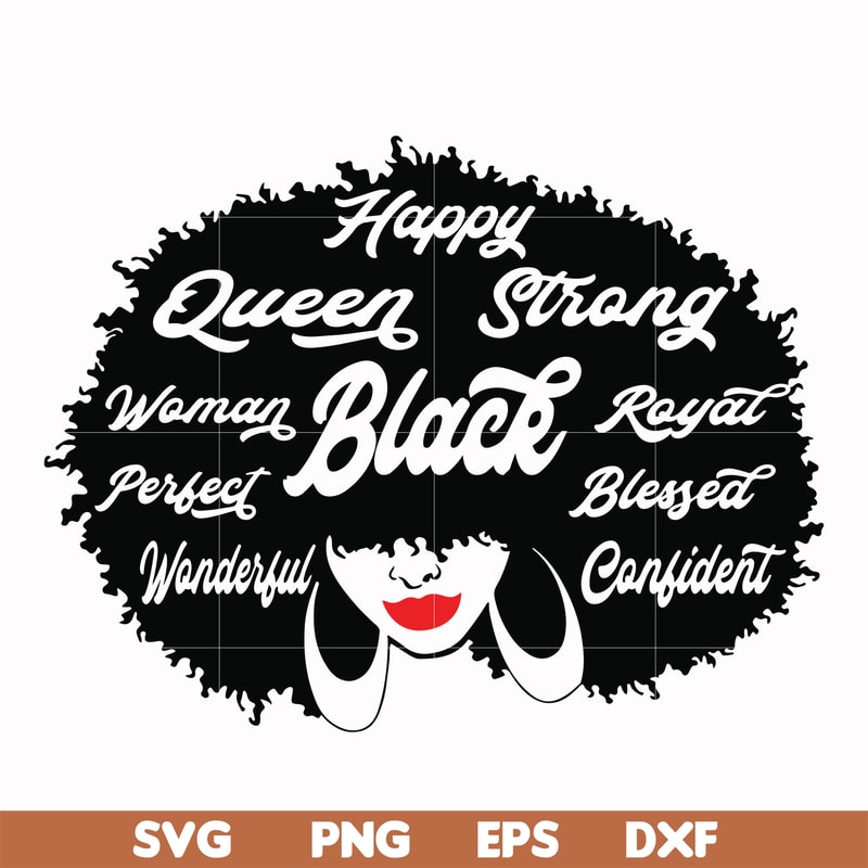 OTH00016-Happy Queen strong, woman perfect wondeful, royal blessed confident svg, png, dxf, eps file OTH00016.jpg