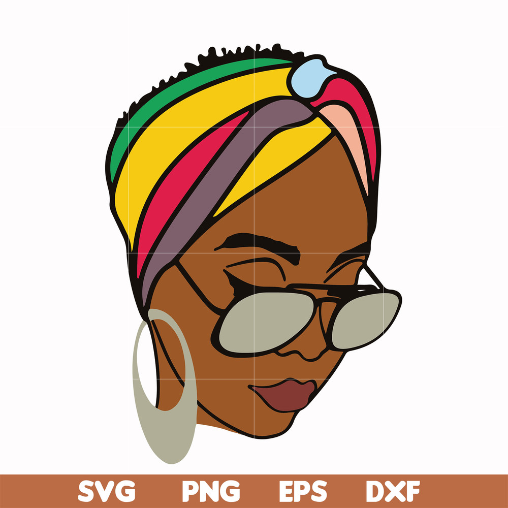 OTH0008-Unbothered Black Girl Svg, Afro Woman Svg, African American Woman svg, png, dxf, eps file OTH0008.jpg