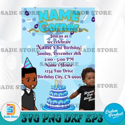 Gracies Corner Boy birthday party invitation, Birthday png, Birthday Party, Gracies Corner Birthday png, Birthday Party