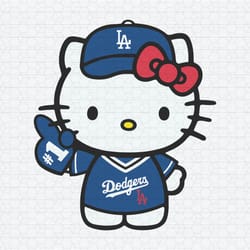 cute hello kitty baseball la dodgers svg