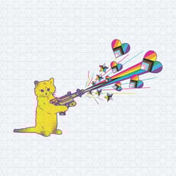 cute cat pew pew pride heart png