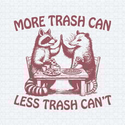 more trash can less trash can't raccoon opossum svg